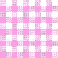 Abstract seamless pink plaid checkered square pattern on white background. vector