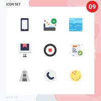 Universal Icon Symbols Group of 9 Modern Flat Colors of delivery box sleep weather sea Editable Vector Design Elements