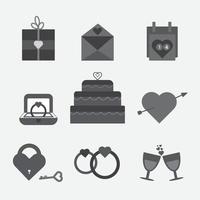 Valentine icon set. This vector contains high quality vector icons related to valentines day in white background.