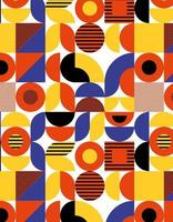 Geometric abstract retro pattern in Bauhaus style. Geometric shapes. Geometric Bauhaus pattern for print design. vector