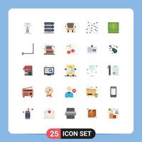 Modern Set of 25 Flat Colors Pictograph of business physical science storage electronics biophysics Editable Vector Design Elements