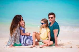 Family on the beach photo