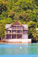 Small boutique hotel on the exotic resort Seychelles photo