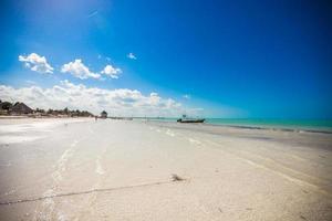 Tropical deserted perfect beach on island photo