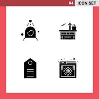 conjunto de iconos de interfaz de usuario modernos símbolos signos para mujer transporte limpieza envío ropa elementos de diseño vectorial editables vector