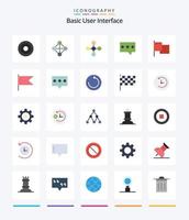 paquete básico creativo de 25 iconos planos como burbuja. bandera. Enlace. país. pista vector