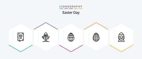 Easter 25 Line icon pack including . easter egg. food. easter. vector