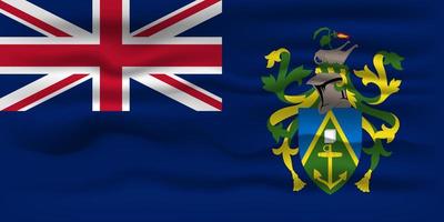 Waving flag of the country Pitcairn Islands. Vector illustration.