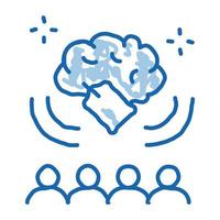 price people brainstorm doodle icon hand drawn illustration vector