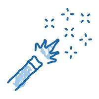 firework burning doodle icon hand drawn illustration vector