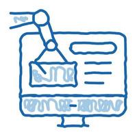 information retrieval doodle icon hand drawn illustration vector