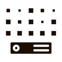 Networking Artificial Big Data Center glyph icon vector