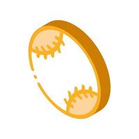 ilustración de vector de icono isométrico de pelota de béisbol
