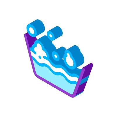 Laundry Service Soapsuds Bowl isometric icon vector illustration