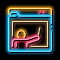 Student Personal Folder neon glow icon illustration vector