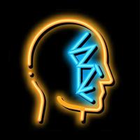 Face Scan by Points Point Projectors neon glow icon illustration vector