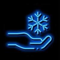 Fancy Snowflake Sign neon glow icon illustration vector