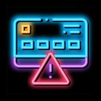 Credit Card Hacking neon glow icon illustration vector