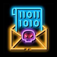 Binary Code neon glow icon illustration vector