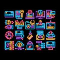 Carder Hacker neon glow icon illustration vector