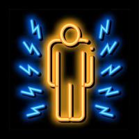 Whole Body Pain neon glow icon illustration vector