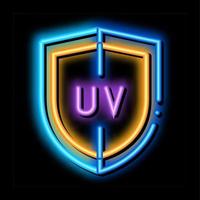 UV Protection neon glow icon illustration vector