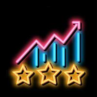 Bonus Star Statistics neon glow icon illustration vector