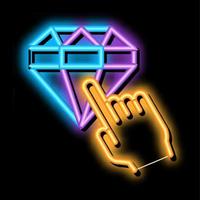 Bonus Diamond Selection neon glow icon illustration vector