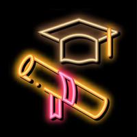 Academy Graduate Attributes neon glow icon illustration vector