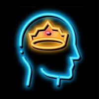 Crown Man Head neon glow icon illustration vector