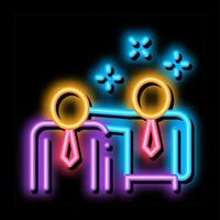 Man Pat Shoulder neon glow icon illustration vector