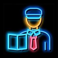 Custom Policeman neon glow icon illustration vector