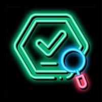 Check Mark neon glow icon illustration vector