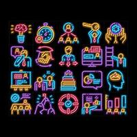 Mentor Relationship neon glow icon illustration vector