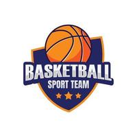 vector de insignia de logotipo de club de baloncesto