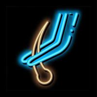 Plucking Hair neon glow icon illustration vector