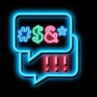 Obscene Language neon glow icon illustration vector