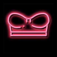 Mini Corset Bra neon glow icon illustration vector