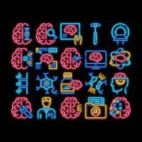 Neurology Medicine neon glow icon illustration vector