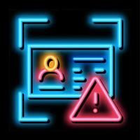 Fake Document neon glow icon illustration vector