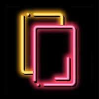 Cards Notice Or Remove neon glow icon illustration vector