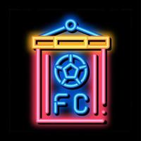 Soccer Command Flag neon glow icon illustration vector