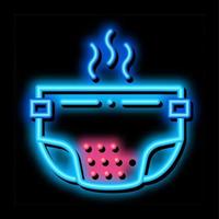 Smelly Diaper neon glow icon illustration vector