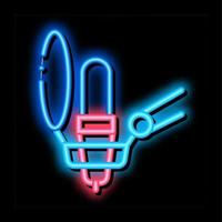 Microphone Host Device neon glow icon illustration vector