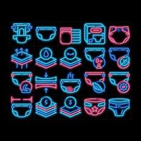 Diaper For Newborn neon glow icon illustration vector