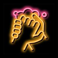 Hands Washing With Soap neon glow icon illustration vector