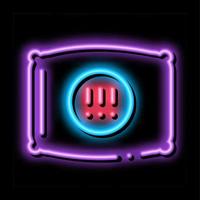 Pillow Exclamatory Marks neon glow icon illustration vector