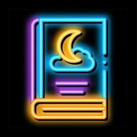 Book Night Sleep Story neon glow icon illustration vector