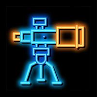 Telescope Equipment neon glow icon illustration vector