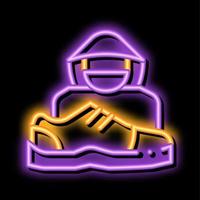 Shoes Shoplifter Human neon glow icon illustration vector